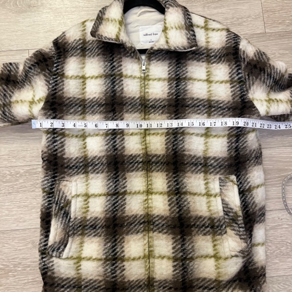 Wilfred Free Zip Plaid Wool Coat - Picture 4 of 5